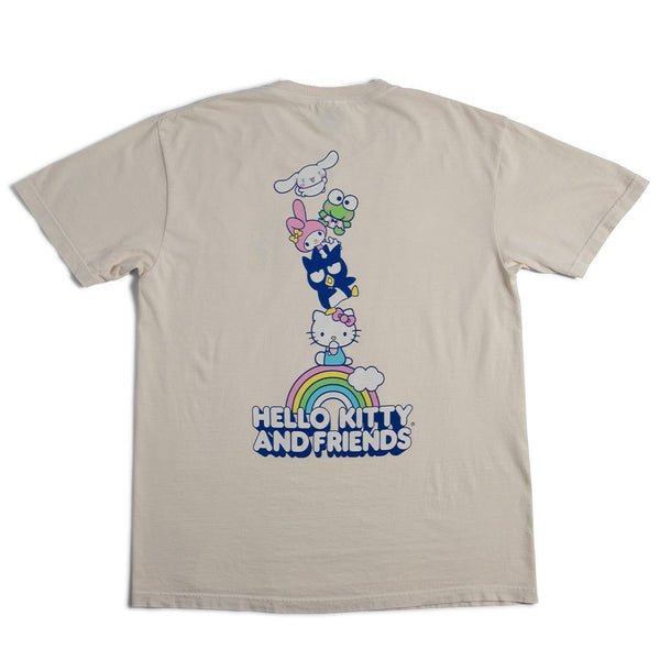 Girl x Hello Kitty Rainbow Stacked OG Tee Cream