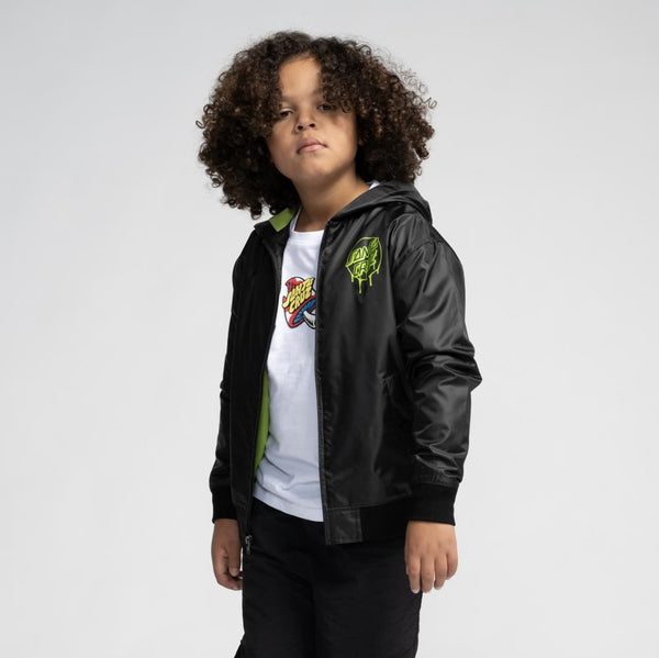 Santa Cruz Youth Jacket Youth Liquid Dot - Black - Skatewarehouse.co.uk