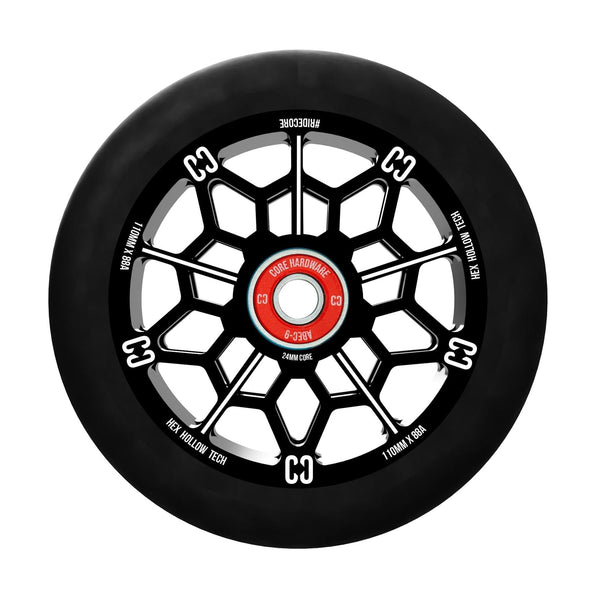 CORE Hex Hollow Stunt Scooter 110mm - Black Scooter Wheels