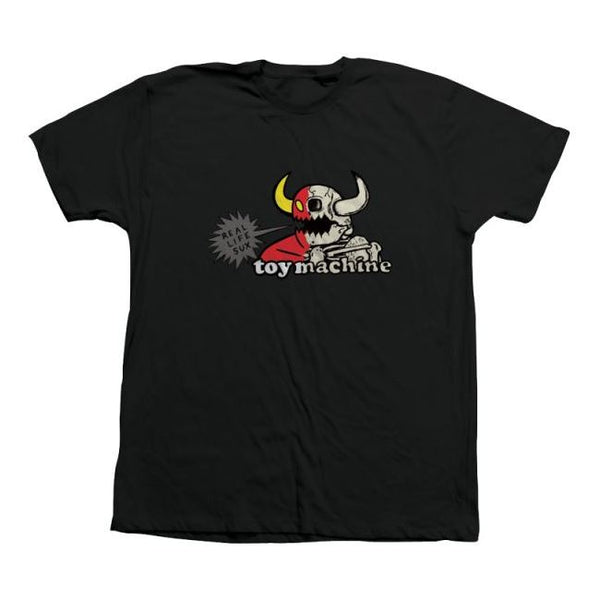 Toy Machine Real Life Sux Tee Black - Skatewarehouse.co.uk