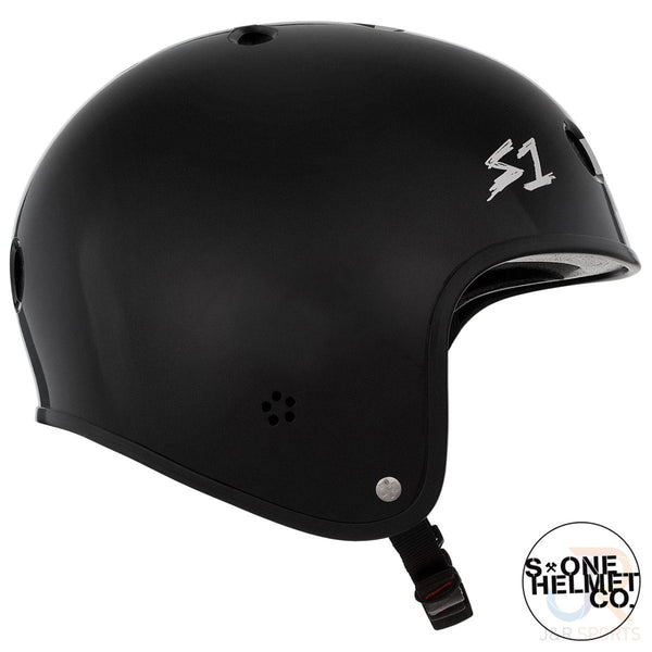 S1 RETRO Lifer Helmets - Black Gloss White Checker