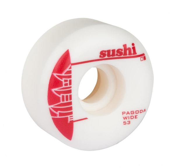 Sushi Skateboard Wheels Pagoda Wide - White - Skatewarehouse.co.uk