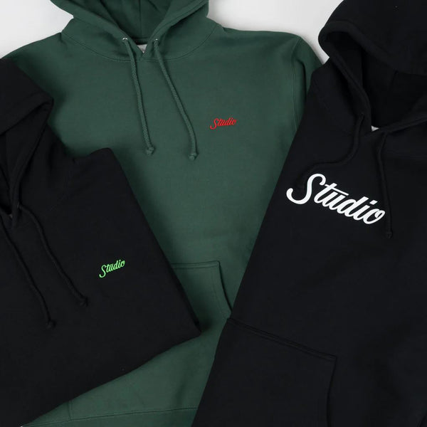 Studio Skateboards Script Hoodie Black - Skatewarehouse.co.uk