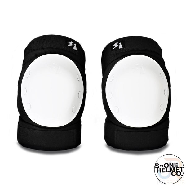 S1 Park Knee Pads - Black w / White Caps