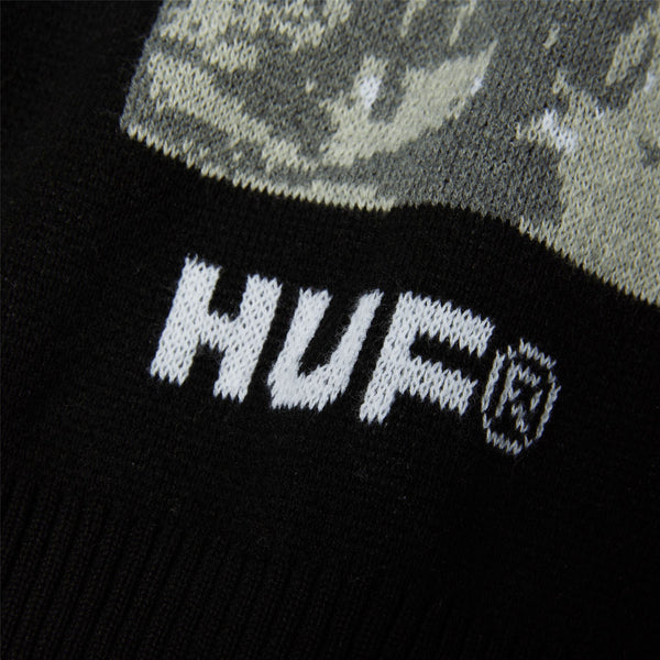 HUF Black Moses Knit Sweater (Black)