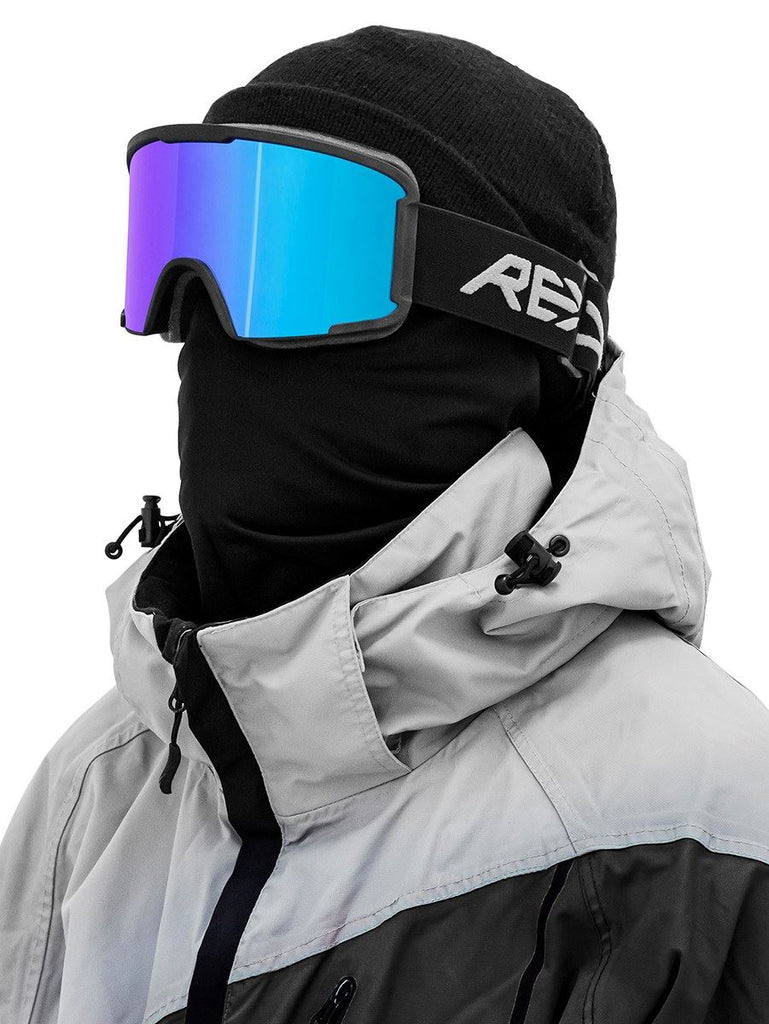 REKD Classic SnapFit Snow Goggle Kit - Black / Chromatic Sapphire - Skatewarehouse.co.uk