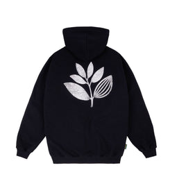 Magenta Fingerprint Plant Hoodie Black - Skatewarehouse.co.uk