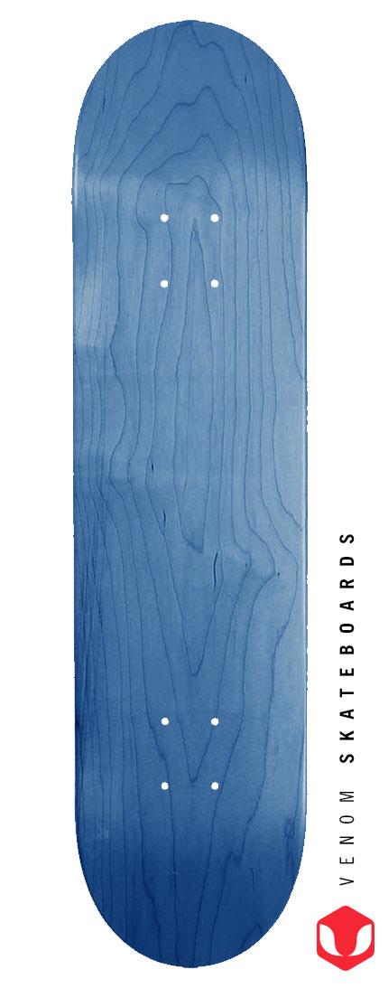 Venom Blank Skateboard Deck - Blue - 7.75