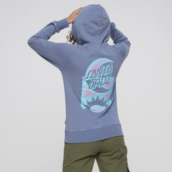 Santa Cruz Womens Hood Seeing Moon Dot Hood - Navy Wash - Skatewarehouse.co.uk