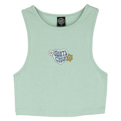 Santa Cruz Womens Tank Top Balloon Heart Front - Fresh Mint - Skatewarehouse.co.uk