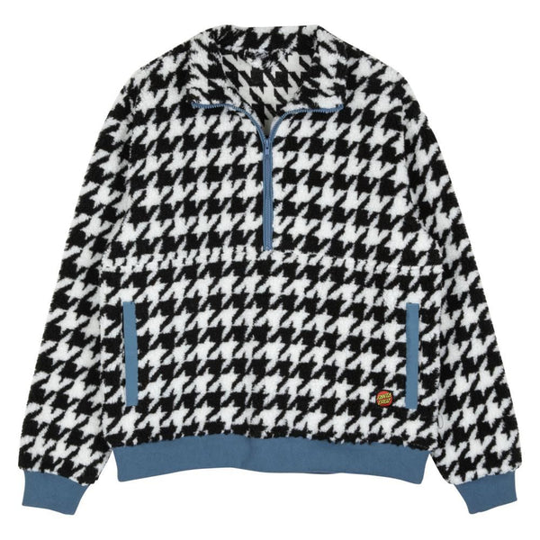 Santa Cruz Womens Jacket Astra Sherpa Fleece - Black / White - Skatewarehouse.co.uk