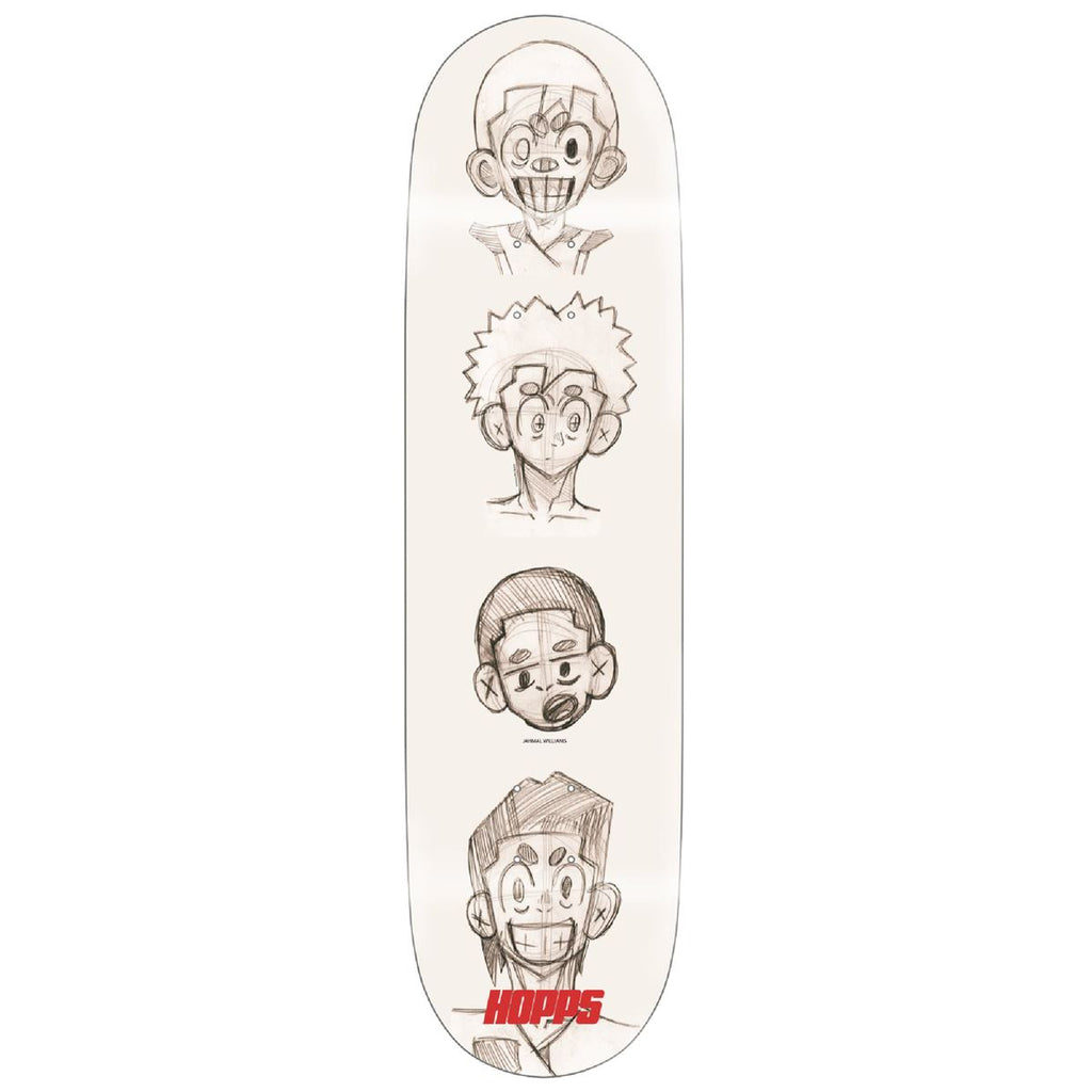 HOPPS Jahmal Williams 'Animation' Skateboard Deck - 8.25"