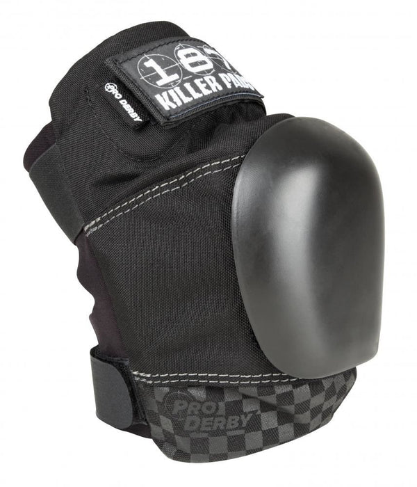 187 Killer Pads Pro Derby Knee - Black / Black - Skatewarehouse.co.uk