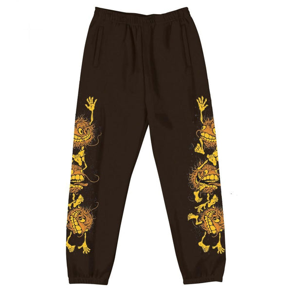 Antihero Sweatpants Grimple Stack - Brown / Orange / Yellow / Black - Skatewarehouse.co.uk