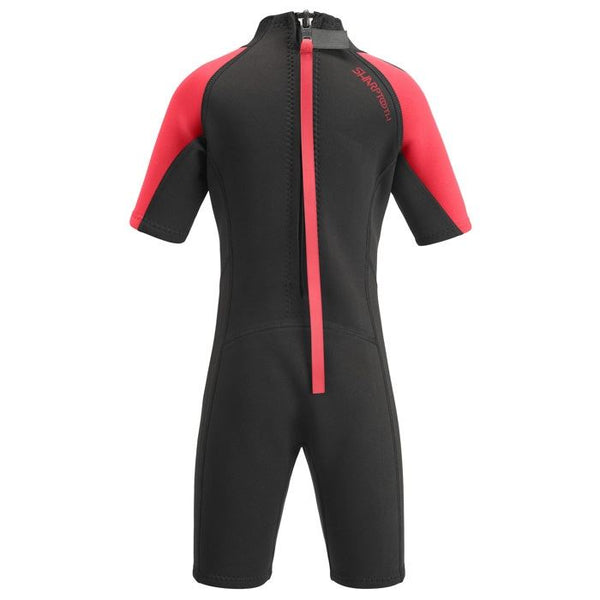 Sharptooth Kids Short Length Wetsuit - Red