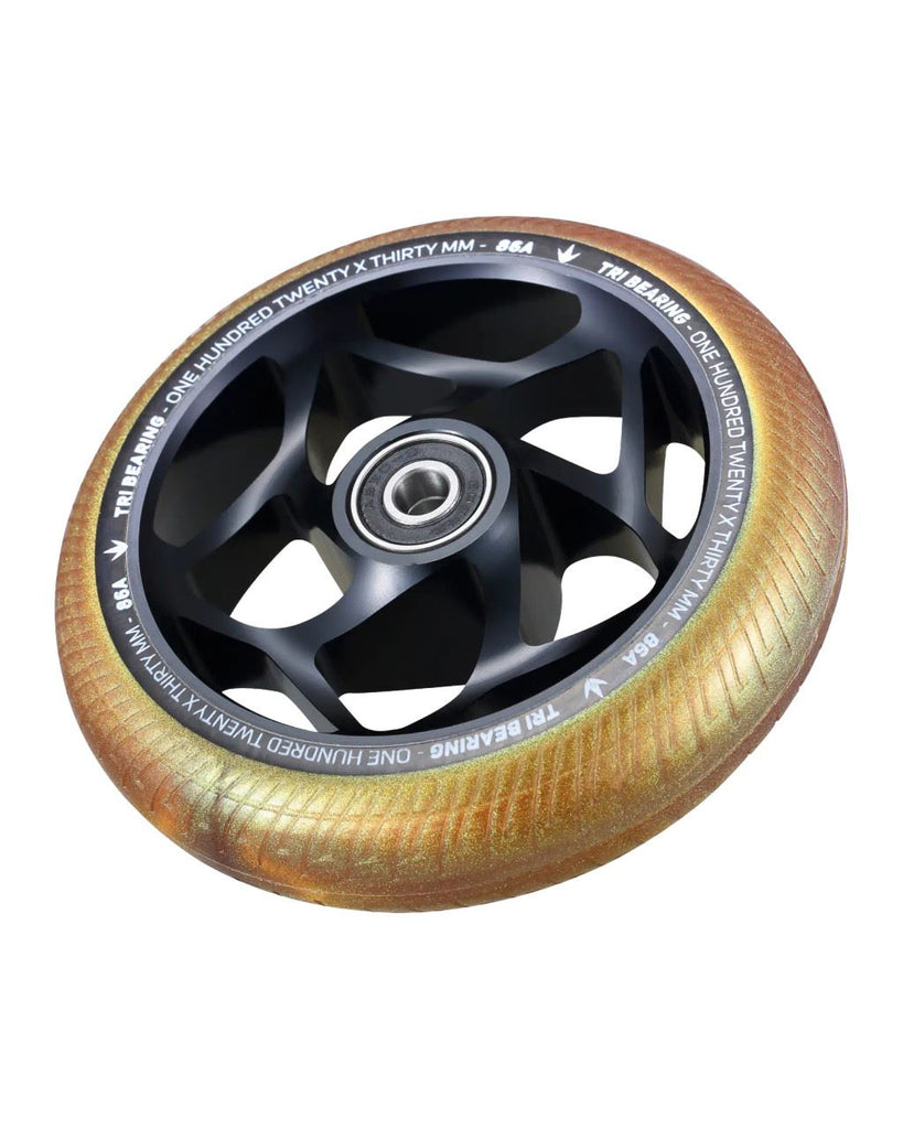 Blunt TRI BEARING 120MM - Black / Gold Scooter Wheels