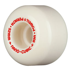 Powell-Peralta Dragon Formula AA Nano Cubic • x 36mm • 93A • Off White / Red Skateboard Wheels - 52mm