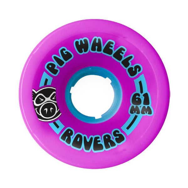 Pig Skateboard Wheels Rover Pink / Lt. Blue Core / 85A - Skatewarehouse.co.uk