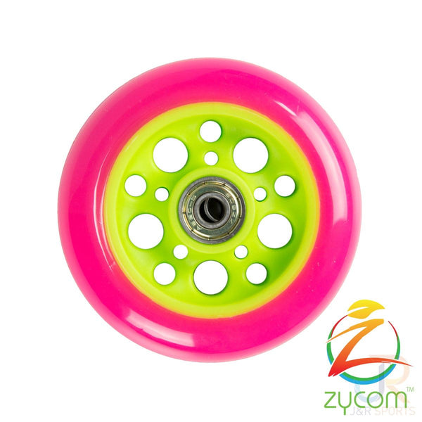 Zycom - 100mm Rear - Pink / Lime Scooter Wheels