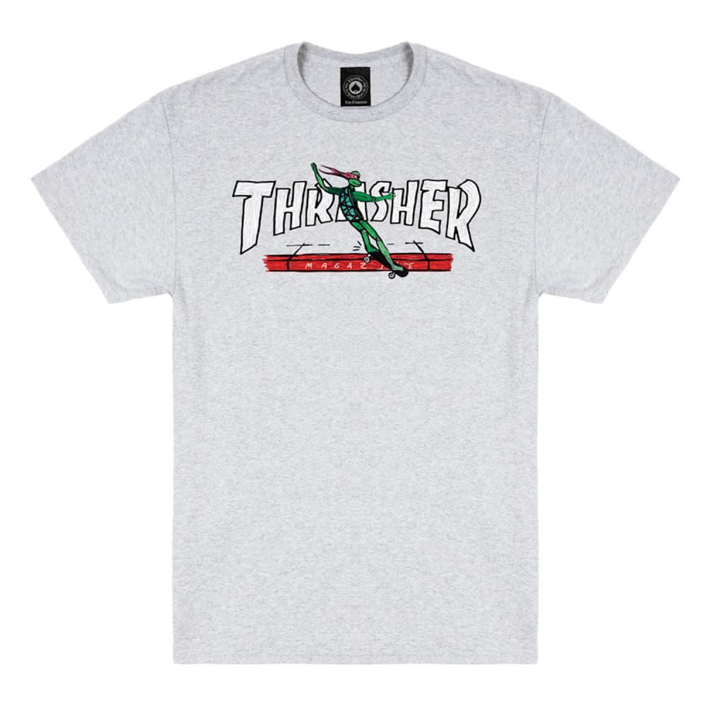 Thrasher T-Shirt Red Curb LSD - Ash Grey - Skatewarehouse.co.uk