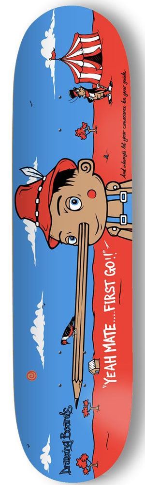 Drawing Boards Pinocchio Skateboard Deck - 8.0