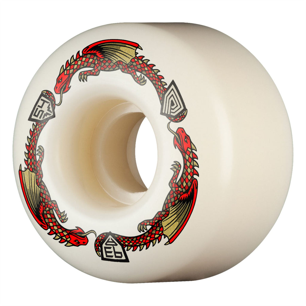 Powell-Peralta Dragon Formula • 54mm x 34mm • 93A • V4 • Off White / Red Skateboard Wheels