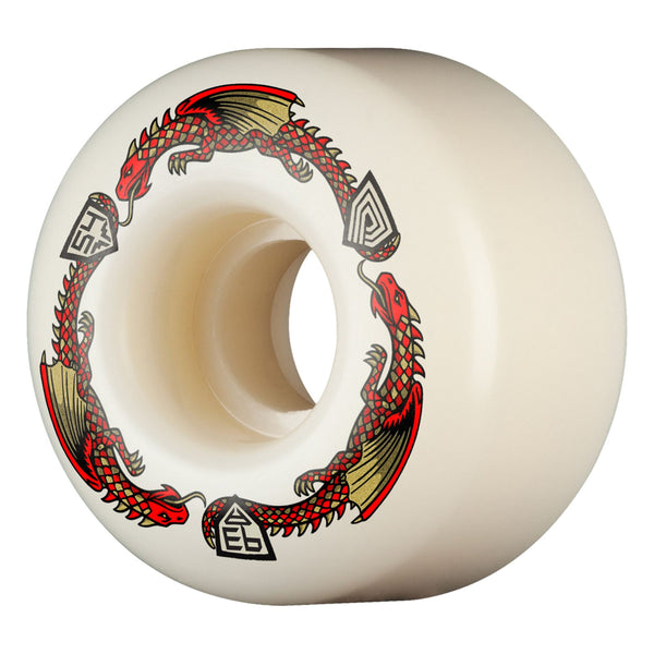 Powell-Peralta Dragon Formula • 54mm x 34mm • 93A • V4 • Off White / Red Skateboard Wheels