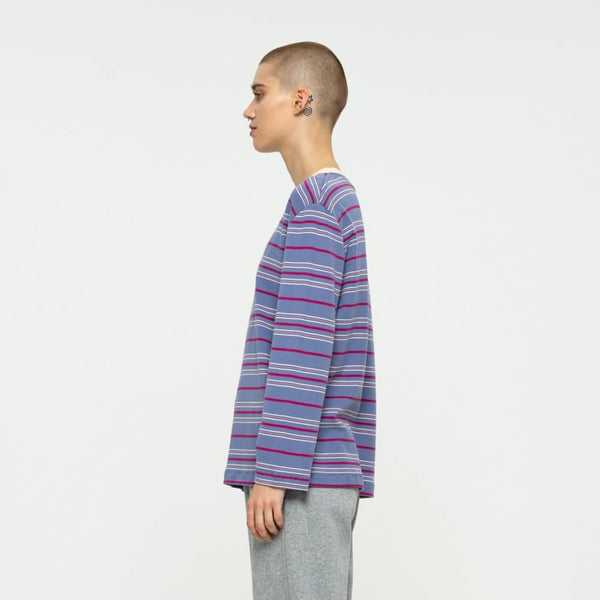 Santa Cruz Womens L/S T-Shirt Other Dot Chest L/S T-Shirt - Violet Stripe - Skatewarehouse.co.uk