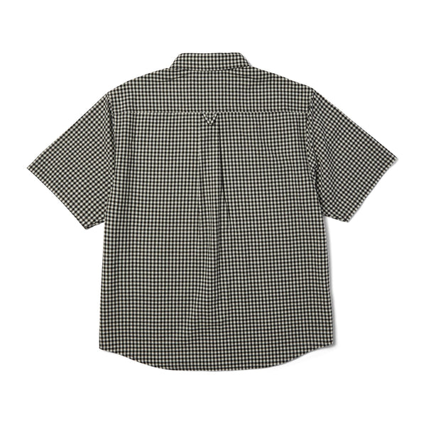 HUF 89 Micro Gingham Ss Oxford Shirt (Black / White) - M