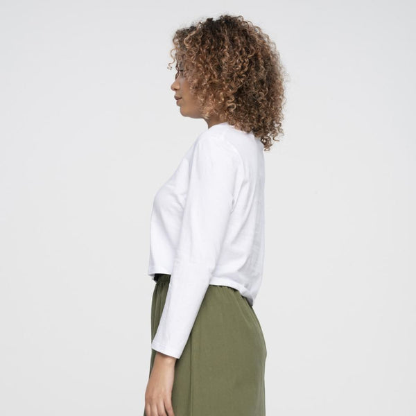 Santa Cruz Womens L/S T-Shirt Dragon Dot L/S T-Shirt - White - Skatewarehouse.co.uk