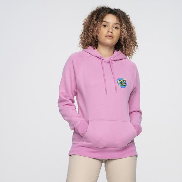 Santa Cruz Womens Hood Seeing Moon Dot Hood - Rose Wash - Skatewarehouse.co.uk