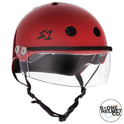 S1 Lifer Helmets inc Visor - Blood Red Gloss