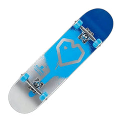 Blueprint Spray Heart Silver / Blue Complete Skateboard - 8.5"