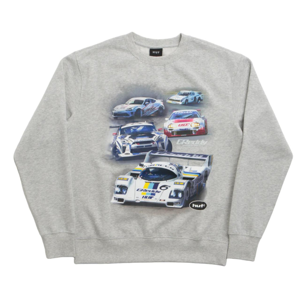 HUF Greddy Showcase Crewneck (Heather Grey)