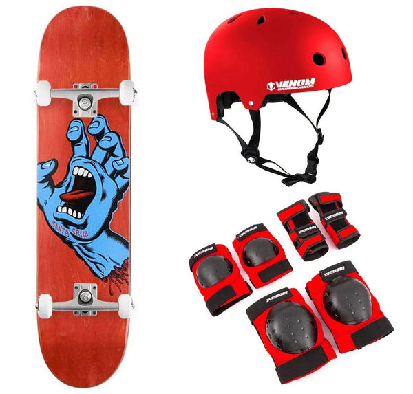 Santa Cruz Screaming Hand x Venom Complete Skateboard Bundle - 8.0