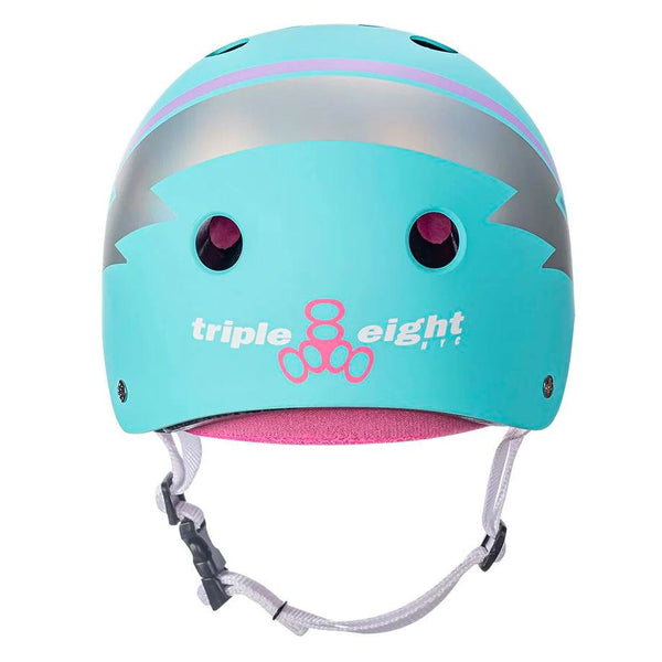 Triple Eight Sweatsaver Certified Helmet - Teal Hologram - Skatewarehouse.co.uk
