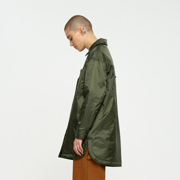 Santa Cruz Womens Jacket Classic Dot Padded Overshirt - Jade - Skatewarehouse.co.uk