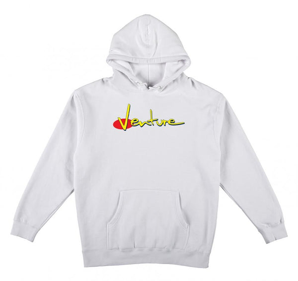Venture Hoody 90S - White / Multi - Skatewarehouse.co.uk