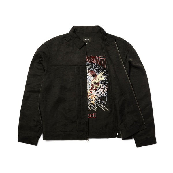 HUF x Thrasher Trucker Jacket (Black)
