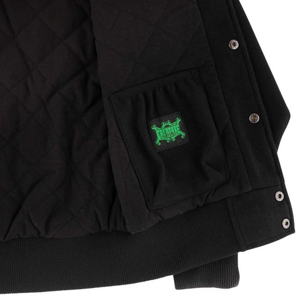 Creature Jacket Drop Out Varsity - Black - Skatewarehouse.co.uk
