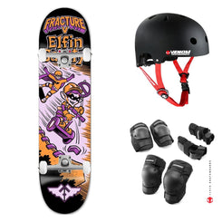 Fracture Jon Horner Elfin Safety x Venom Custom Multi Complete Skateboard Bundle - 7.75"