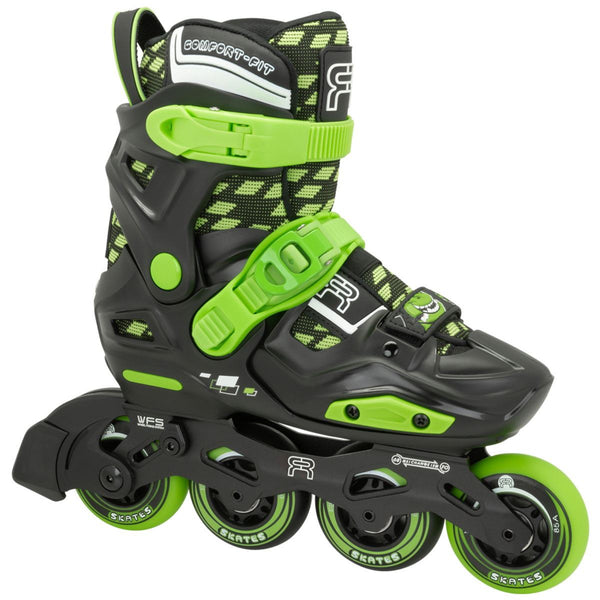FR EZX Adjustable In-Line Skates - Black / Lime