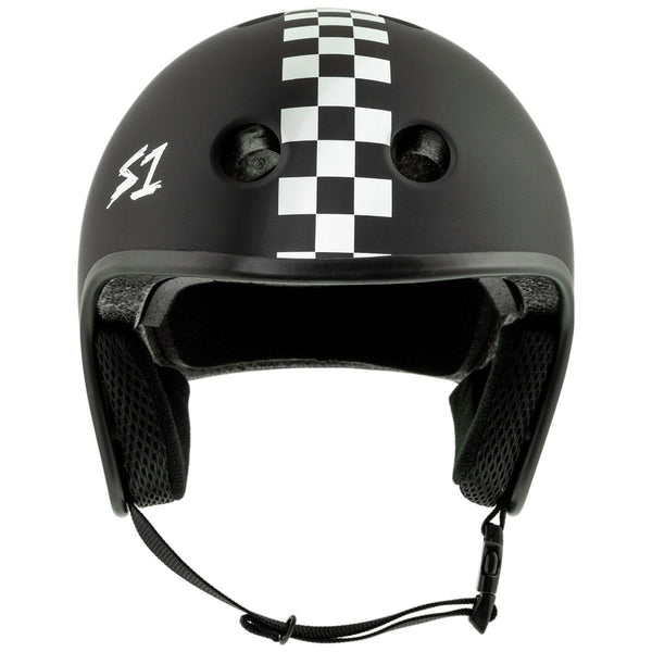 S1 RETRO Lifer Helmets - Black Matt White Checker