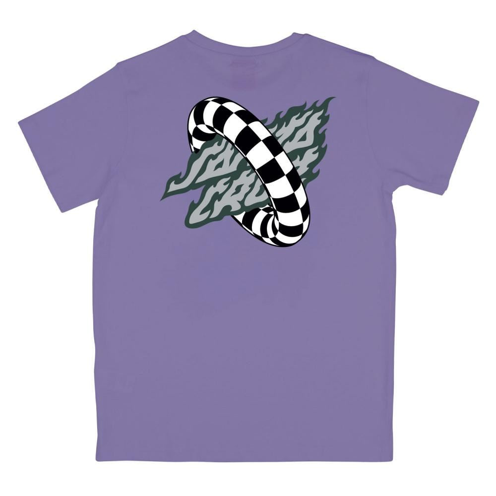 Santa Cruz Youth T-Shirt Youth Goal Flame T-Shirt - Meta Mauve - Skatewarehouse.co.uk