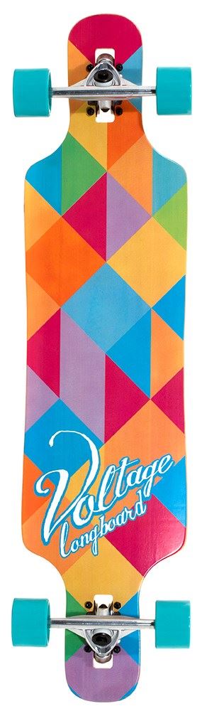 Voltage DT Multi-Coloured Complete Longboard - 39.0