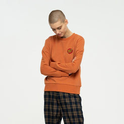 Santa Cruz Womens Crew Classic Dot Chest Emb Crew - Butterscotch - Skatewarehouse.co.uk