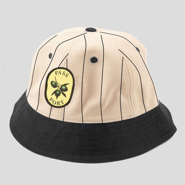 Pass~Port Olive Stripe 6 Panel Bucket Cap (Black) - M
