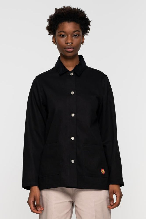 Santa Cruz Womens Jacket Williams Chore Jacket - Black - Skatewarehouse.co.uk