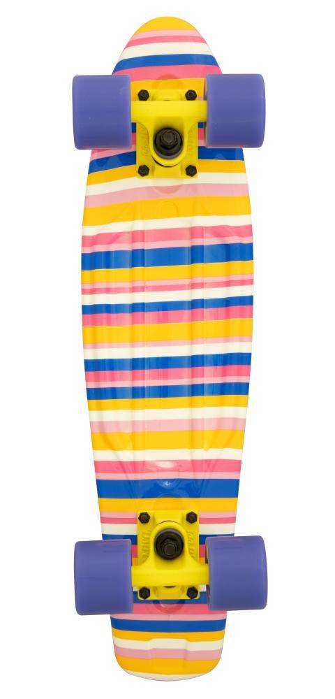 D Street Cruiser Stripes Complete Cruiser Skateboard - 5.8