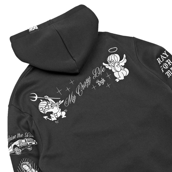 DGK Crazy Life Hooded Fleece Black Hoodie - S